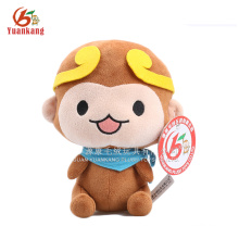 Custom Stuffed 20cm Cute Plush Monkey Toy with Scarf